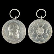 Silber Verdienstmedaille Sachsen - Altenburg Ernestinische Hausorden ca 1891