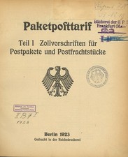 Paketposttarif. Teil I