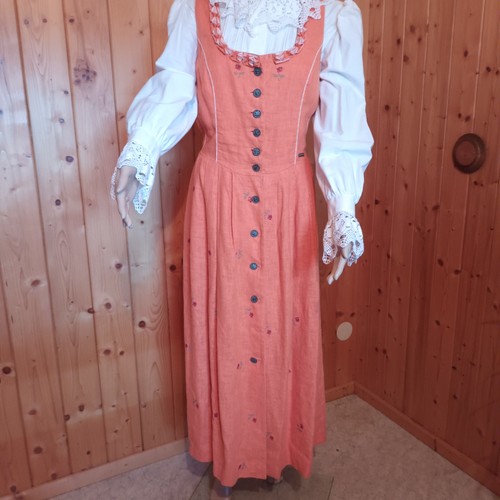 Leinenkleid orange 40 - leinenkleid, gr.