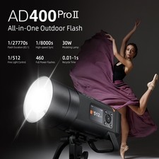 Godox AD400ProII Outdoor Flash Strobe, 400W TTL HSS mit 2,4GHz Wireless X System