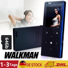 Bluetooth MP3 MP4 Player LCD Display HiFi Bass Musik Spieler FM Radio Audio 64GB