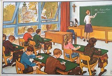 altes Schulwandbild