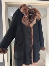 Kauper Lammfell Mantel ? Trenchcoat Größe 44 Schwarz