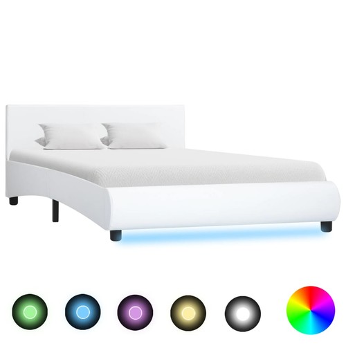 Bettgestell mit led - led, weiß