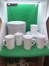 Geschirrset weiß Kombiservice Tafelservice Kaffeeservice Teller XXXL Set Küche