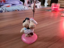 NICI✿FOTOHALTER MEMO NOTIZ✿JOLLY MÄH SCHWARZ UND WEIß✿EHEPAAR✿LIEBE✿SCHAF