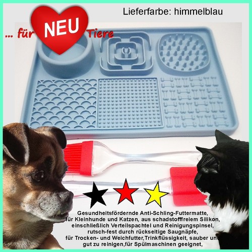Futtermatte blau hund - futtermatte,