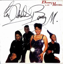 Original Autogramm Boney M. /// Autogramm Autograph signiert signed signee Boney