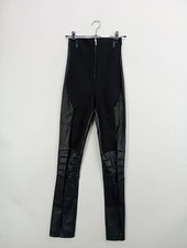 DSQUARED2 Damen Lederhose ICON Gr. 40 Schwarz Modern Luxuriös