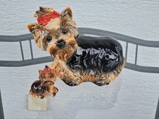 Alte Vintage Set 2 Porzellan Figuren Goebel W . Germany Yorkschire Terrier
