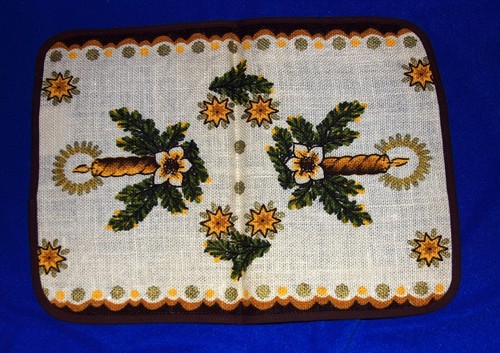 70er jute stoff weihnachten - 70er, jute-stoff