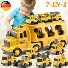 7 in 1 Fahrzeug Spielzeugauto Kinder Geschenk Spielzeug ab 2 3 4 Jahre Junge DHL
