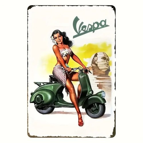 Blechschild vespa roller - blechschild,