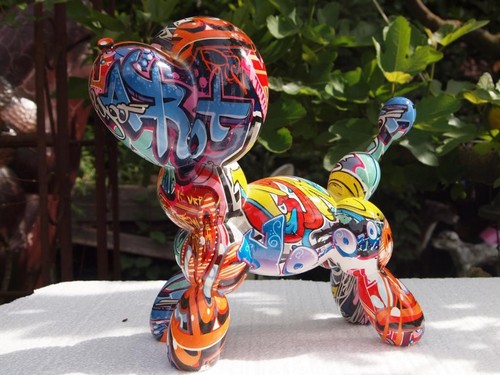 Dekofigur pop art ballonhund - art,