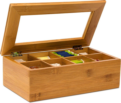 Relaxdays teebox mit - teebox,