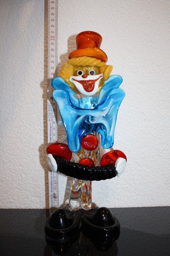 Murano clown glas figur mit - murano,