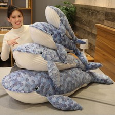 50/70/90cm Blau Wal Plüschtier Kuscheltier Soft Stofftier StoffKuscheltier OL