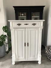 Vertiko Schrank Kommode Antik Vintage schneeweiß