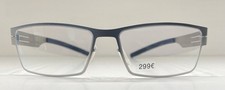 IC Berlin Brille Modell Peter C Black Silber Blau Leicht Eckige Form