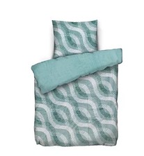 BADIZIO Classic Wendebettwäsche Wellen-Design Mikrofaser Plüsch Einzelbett 2tlg