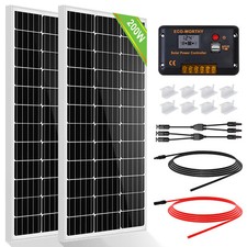 200W Solarpanel Kit Solar Set 12V Solarmodule Solaranlage mit 30A Laderegler RV