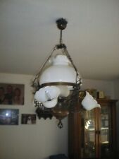 "Pendelleuchte,Hängelampe - Glas - Eiche rustikal - Metall -Landhausstil gebr.