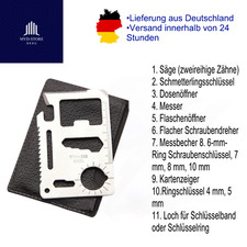 Multitool Werkzeug Multifunktionswerkzeug Camping Wandern Survival Karte Caravan