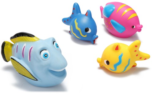 Badespielzeug fisch - 4x,