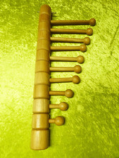 Seltene Danish Design Wand Garderobe,  Skandinavien / Holz mit 10 Kleiderhaken