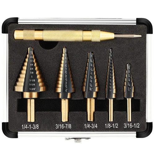 5tlg stufenbohrer set - stufenbohrer, titan