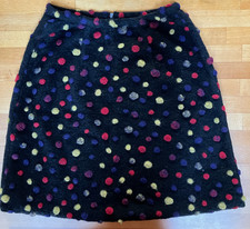 Schwarzer Walkrock mit bunten