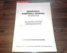 HONDA ACCORD III 1986- Windgeräusche Kundendienst WERKSTATT HANDBUCH