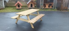 Picknickbank/Tisch aus Holz, robuste Kneipenbank, Picknicktisch & Bankgarnitur