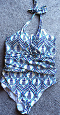 Boden Badeanzug/Swimsuit Gr. 48L(länger geschnitten) Blau "Ananas"
