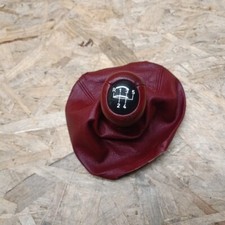 BMW E30 Schaltsack inkl Schaltknauf M Technik Original Leder Karmesinrot Rot