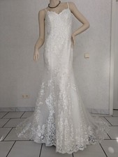 Brautkleid Hochzeitskleid Gr. 38 NEU Mermaid Spitze Perlen Schleppe Traumkleid