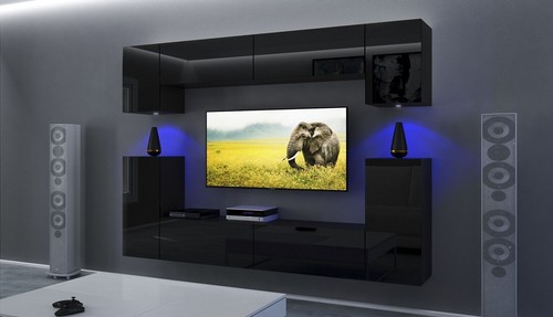 Moderne wohnwand schrankwand - moderne,