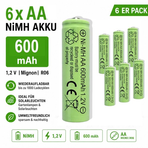 Nimh 600 mah 2 v - aa,