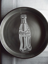 Coca-Cola Serviertablett, 33,5 cm, silber, Metall