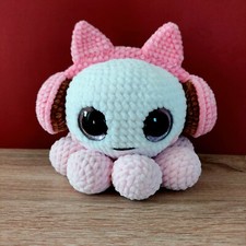 Strickspielzeug rosa Oktopus