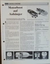 WIKING CHRONIK MOTORBOOT auf ANHÄNGER , von 1989g