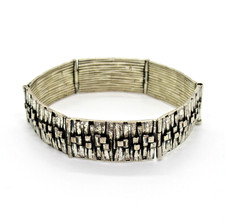 TOP DESIGNER Armband 925 Silber BRUTALIST Franz Scheurle FS 70s Modernist 35 Gr.