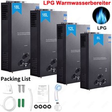 6L-18L LPG Propane Durchlauferhitzer Warmwasserbereiter Boiler Wasserspeicher