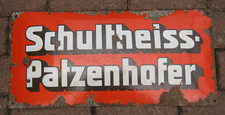 Emailschild Schultheiss Patzenhofer Bier Berlin - 49 x 23 cm - Original