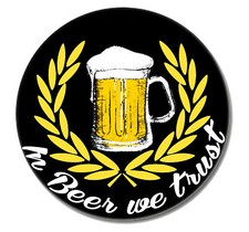 BEER Punk Button Pin NEU 2,5cm