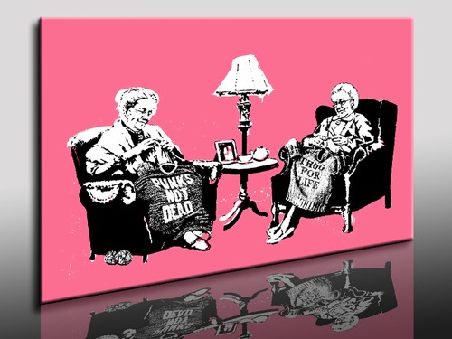 Bild auf leinwand banksy - bild,