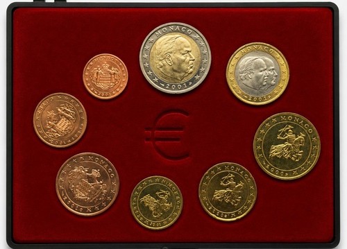 Monaco euro kursmünzenset - monaco, euro-kursmünzenset