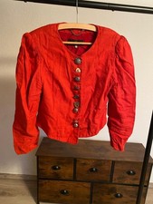 Rote Leinenjacke/ Trachten