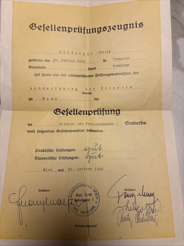 Alter gesellenbrief von 1956 - gesellenbrief,