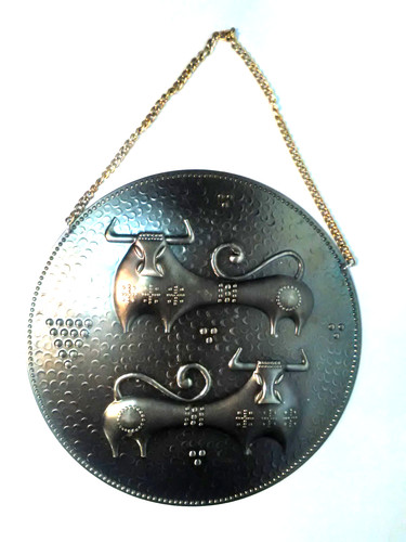 Wandbehand gong stiere - gong, rinder
